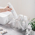 Water Ripple Plastic Shower Caddy Basket With Handle,